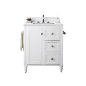 Base with Sink Top Bright White White Vanities