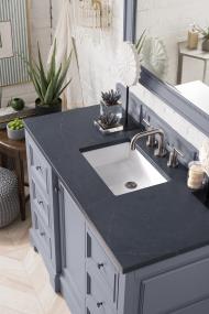 Base with Sink Top Silver Gray Grey / Black Vanities