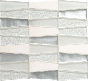 Mosaic Czarina Ice Glossy Gray Tile