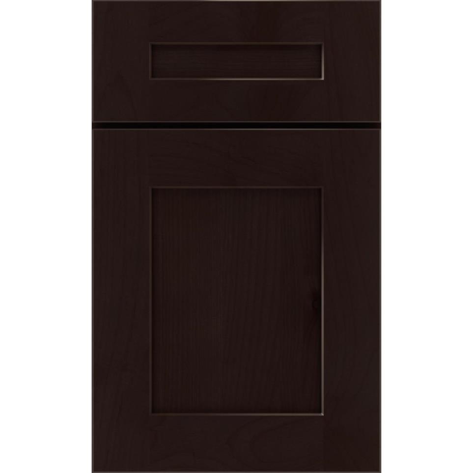 Square Thatch Dark Finish Square Cabinets