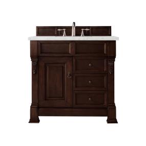 Base with Sink Top Burnished Mahogany Dark Finish Vanities