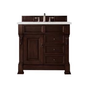 Base with Sink Top Burnished Mahogany Dark Finish Vanities