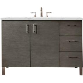 Base with Sink Top Silver Oak Medium Finish Vanities