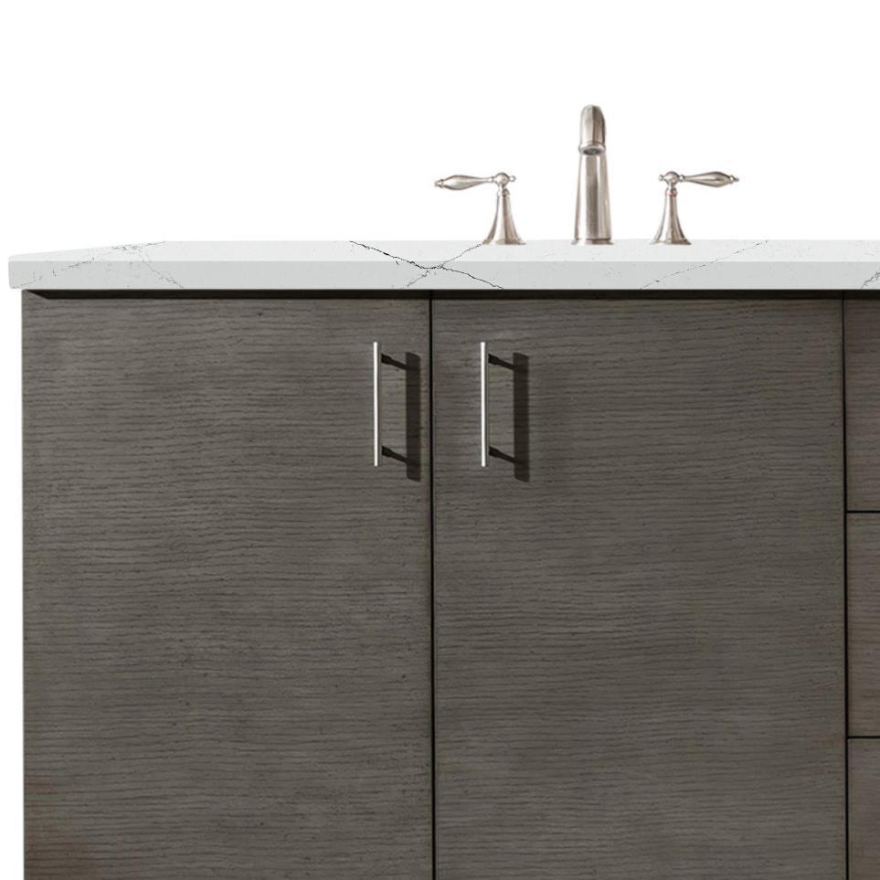 Base with Sink Top Silver Oak Medium Finish Vanities