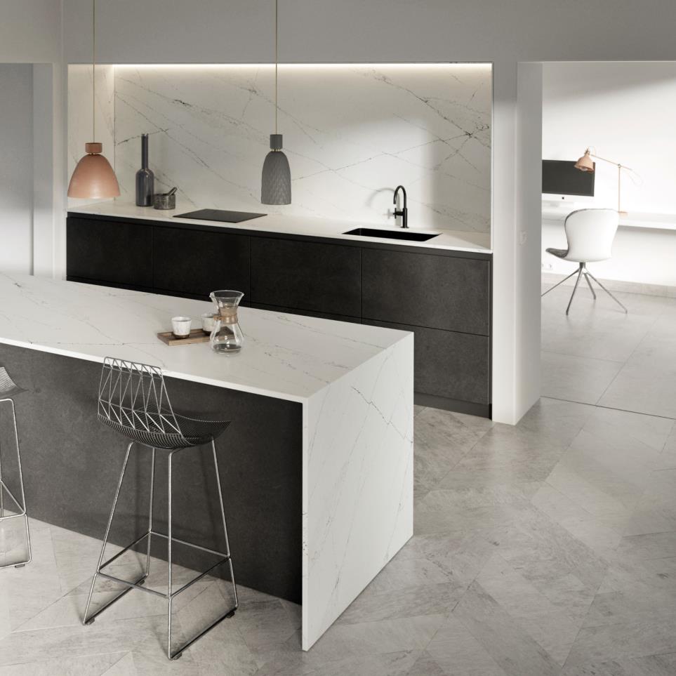 Slab Ethereal Noctis White Countertops