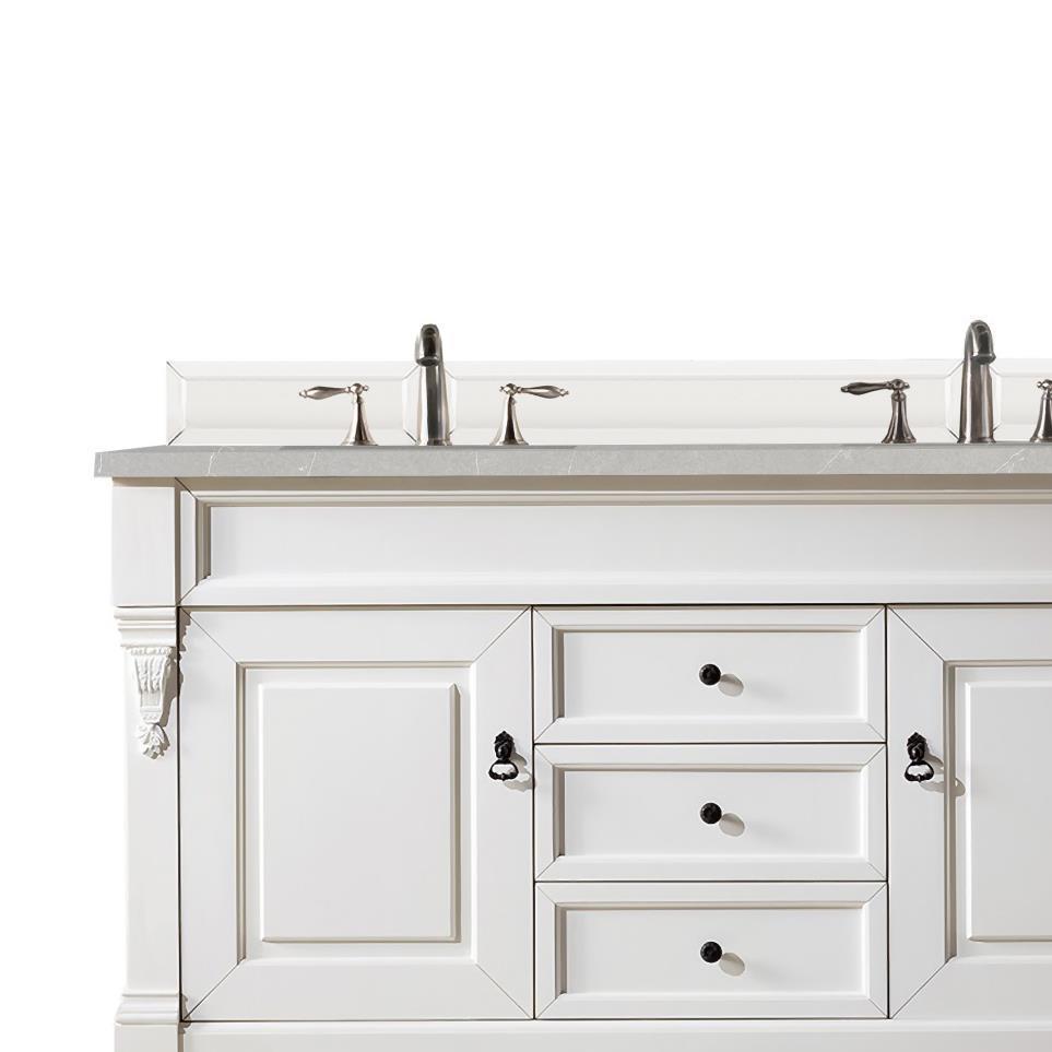 Base with Sink Top Bright White White Vanities