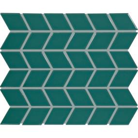Mosaic Peacock Glossy Green Tile