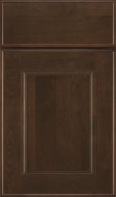 Square Sepia Dark Finish Cabinets