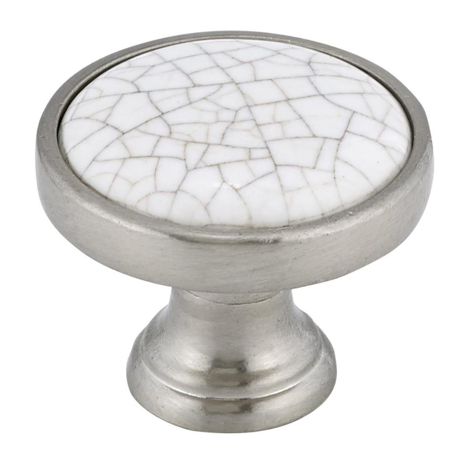 Knob Br. Nickel / Crackle White Nickel Knobs