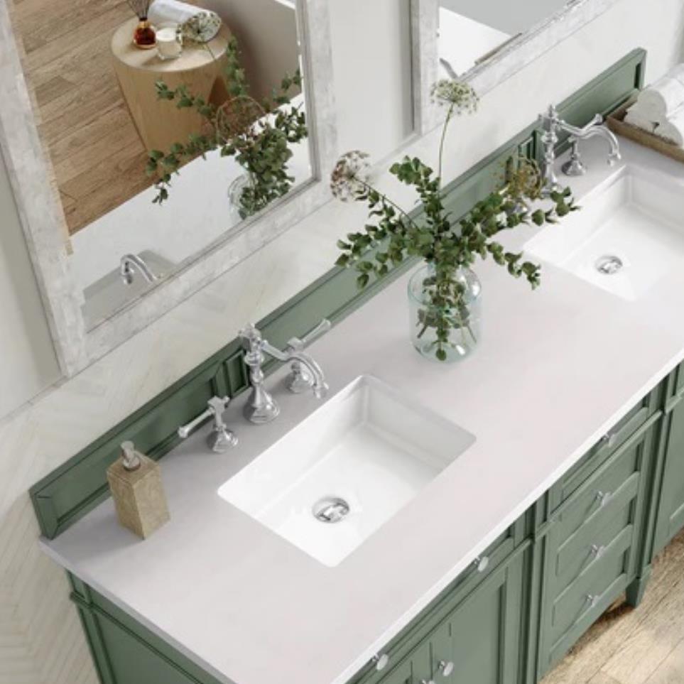 Base with Sink Top Smokey Celadon Green Vanities