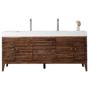 Base with Sink Top Mid Century Walnut Light Finish Vanities