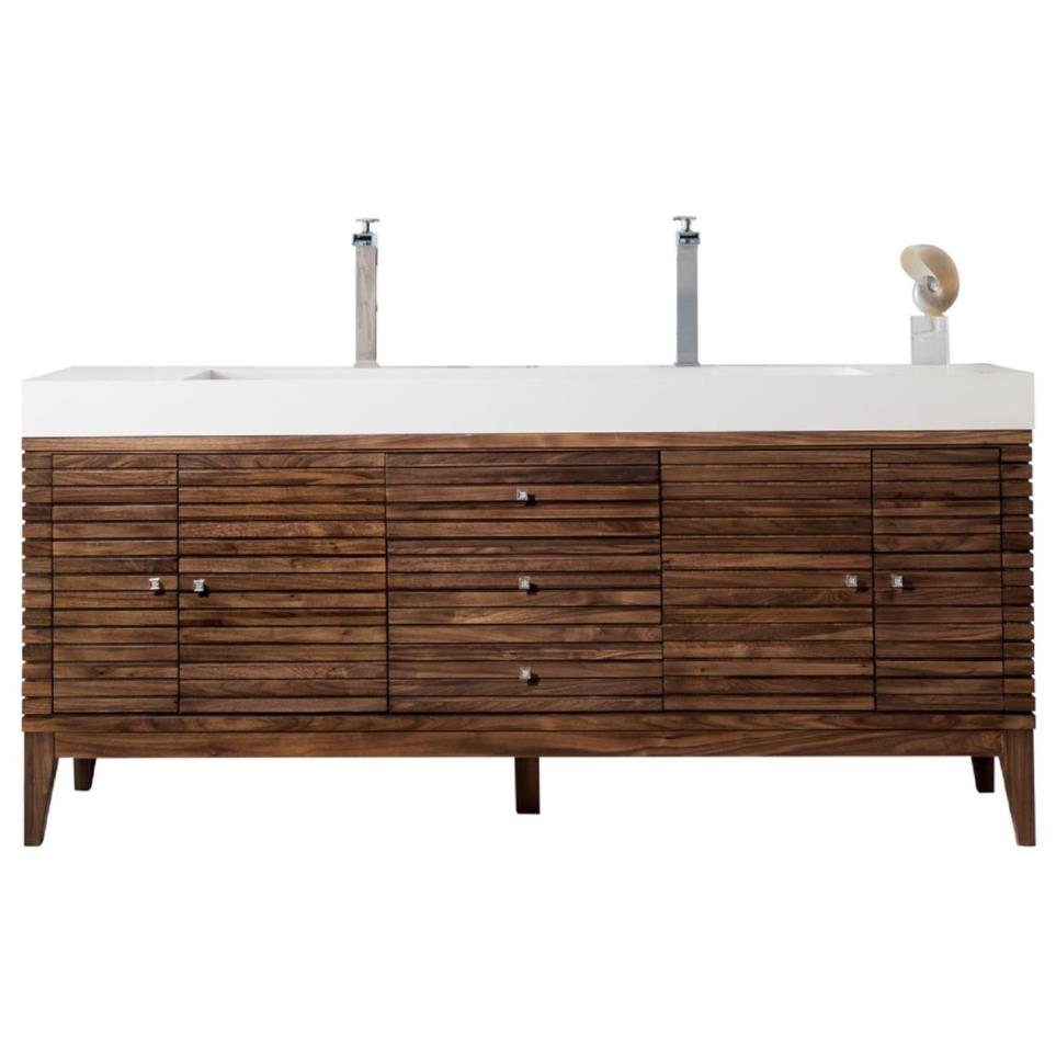 Base with Sink Top Whitewashed Walnut Light Finish Vanities