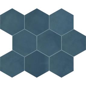 Tile Keepsake Blue Asanoha Matte Blue Tile