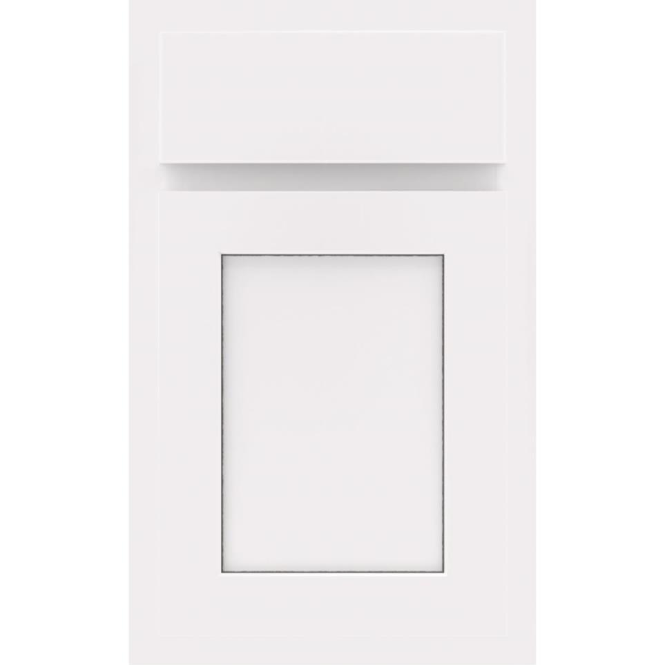 Square White With Grey Stone Detail Glaze - Paint Square Cabinets