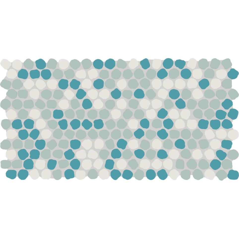 Mosaic Deep Sea Blend Matte Blue Tile