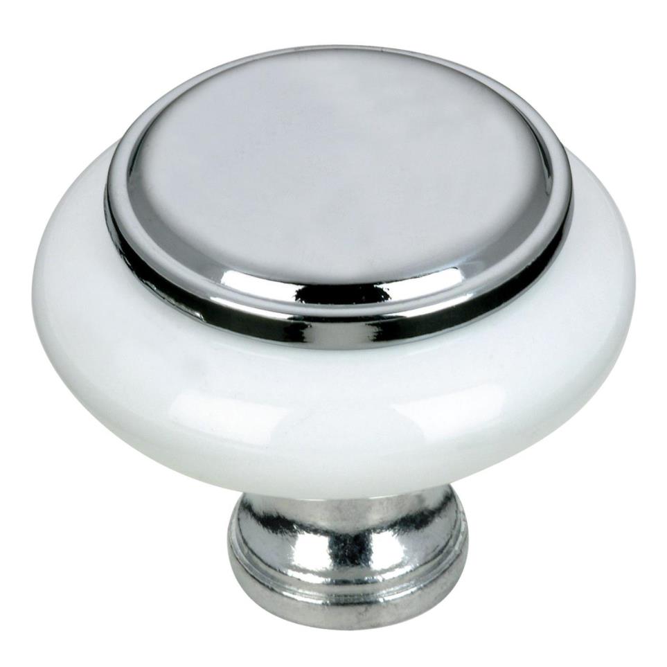 Knob Chrome / White Chrome Knobs