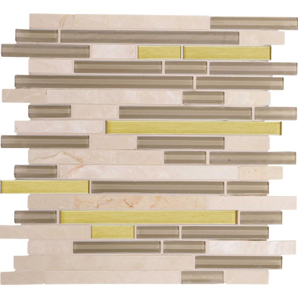 Mosaic Spirit Blend Mixed Beige/Tan Tile