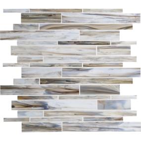 Mosaic Surf Rock Glass Beige/Tan Tile