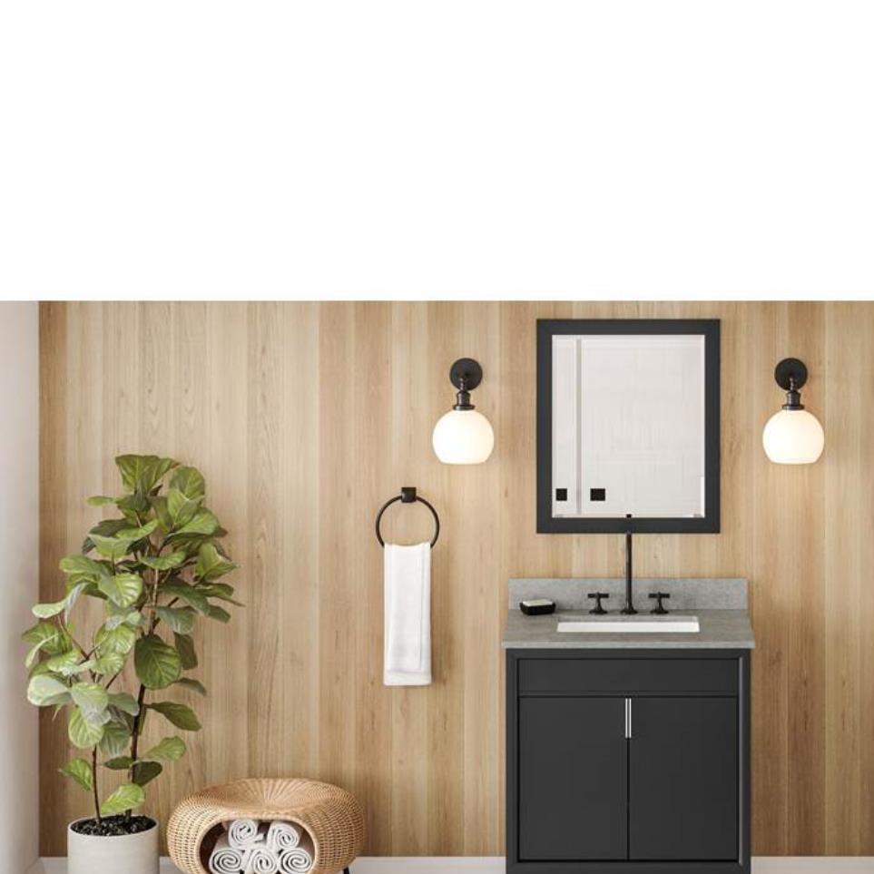 Base with Sink Top Black Grey / Black Vanities