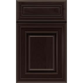 Square Thatch Dark Finish Square Cabinets