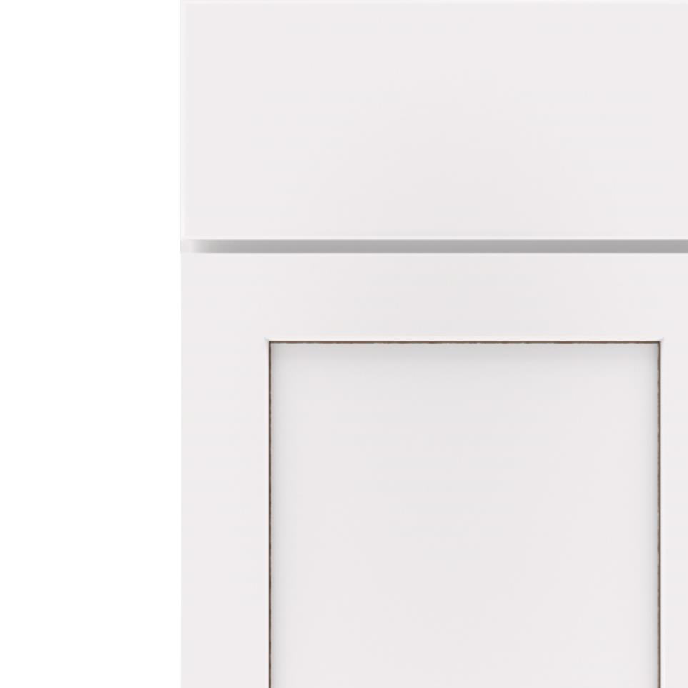 Square White With Toasted Almond Detail Glaze - Paint Square Cabinets