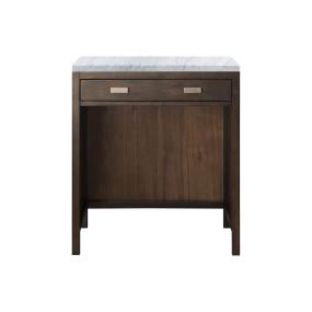 Base with Sink Top Mid Century Acacia Dark Finish Vanities