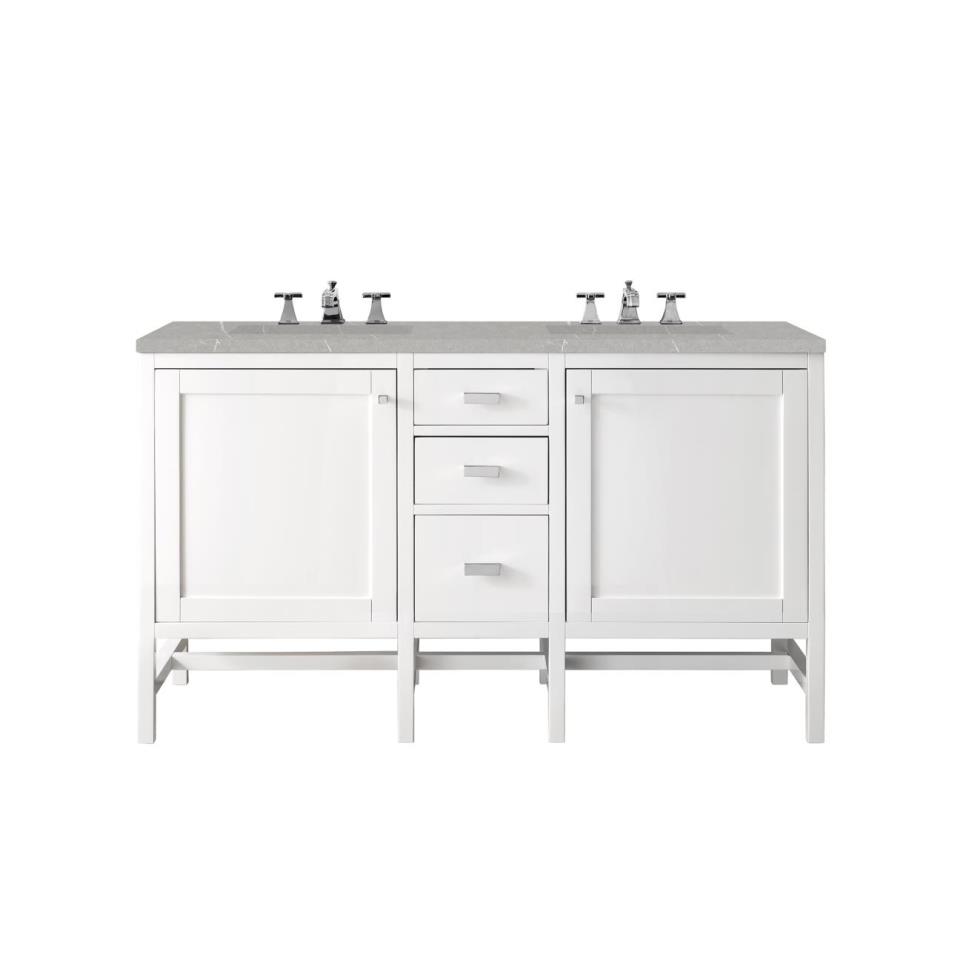 Base with Sink Top Glossy White White Vanities