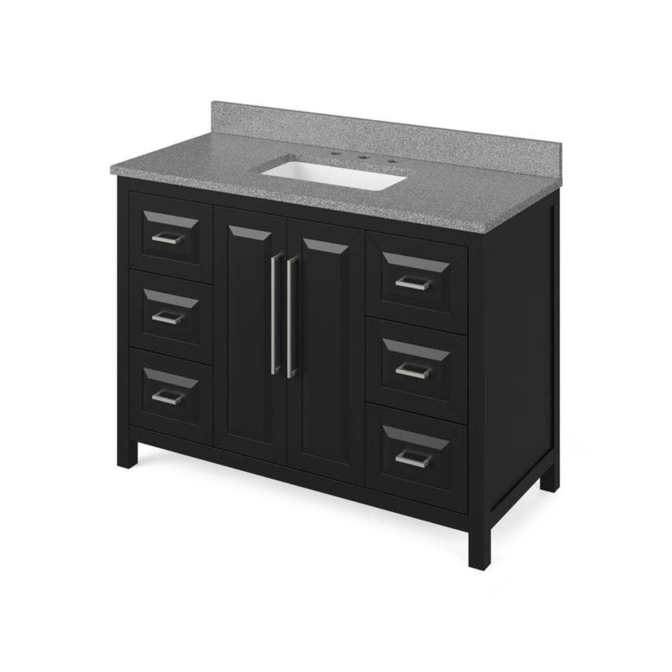 Base with Sink Top Black Grey / Black Vanities