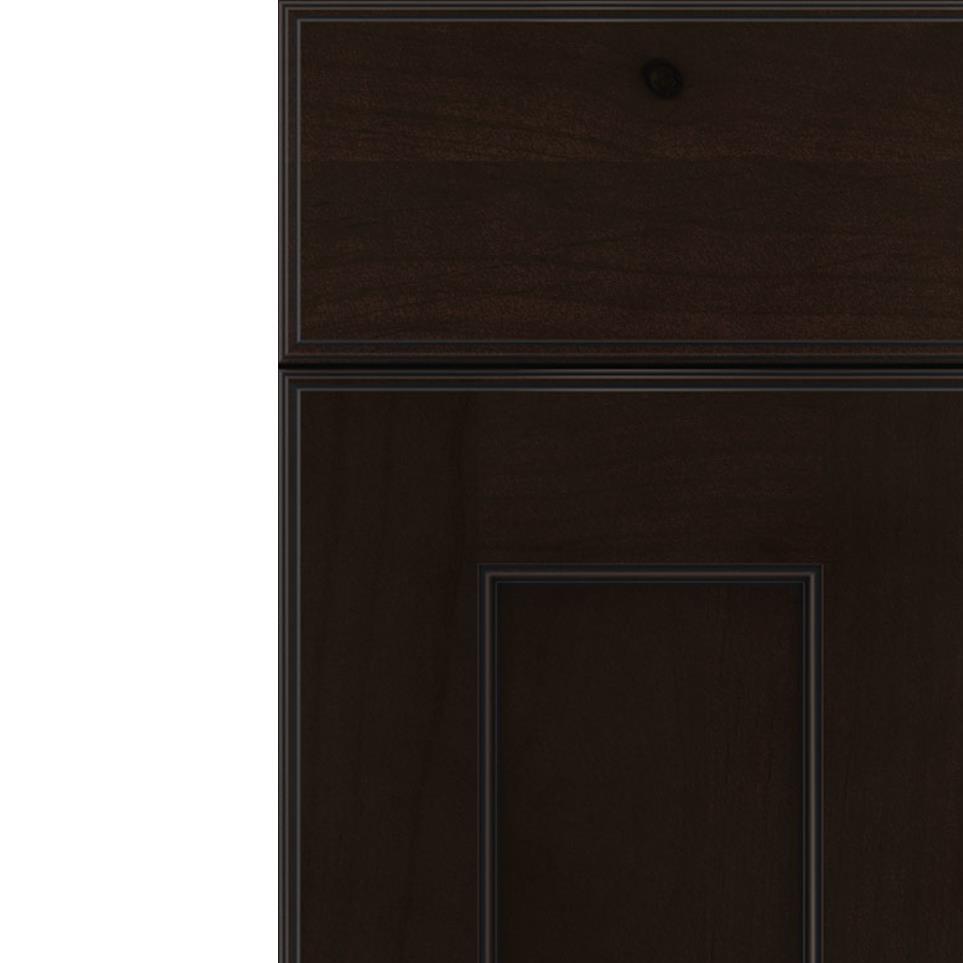 Square Espresso Black Glaze Glaze - Stain Square Cabinets