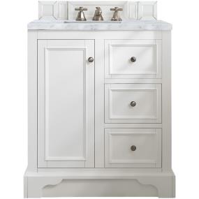 Base with Sink Top Bright White White Vanities