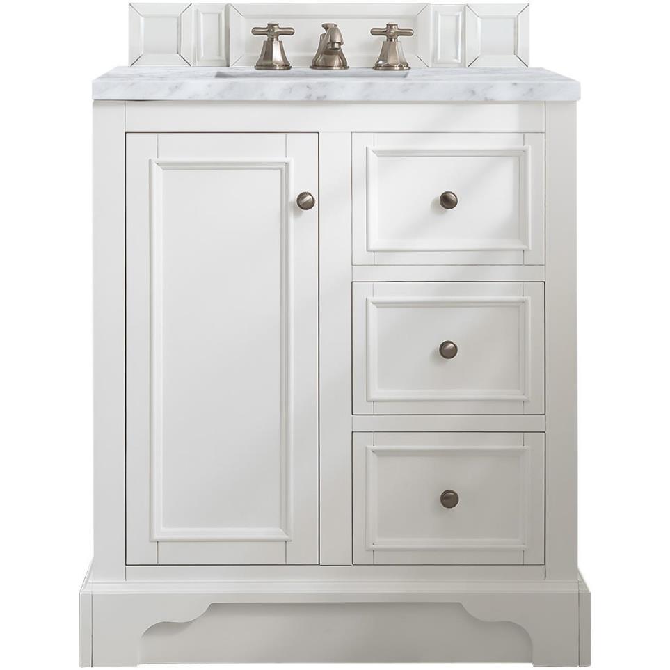 Base with Sink Top Bright White White Vanities