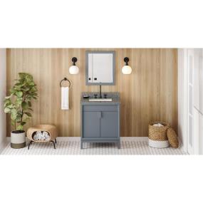 Base with Sink Top Blue Steel Grey / Black Vanities