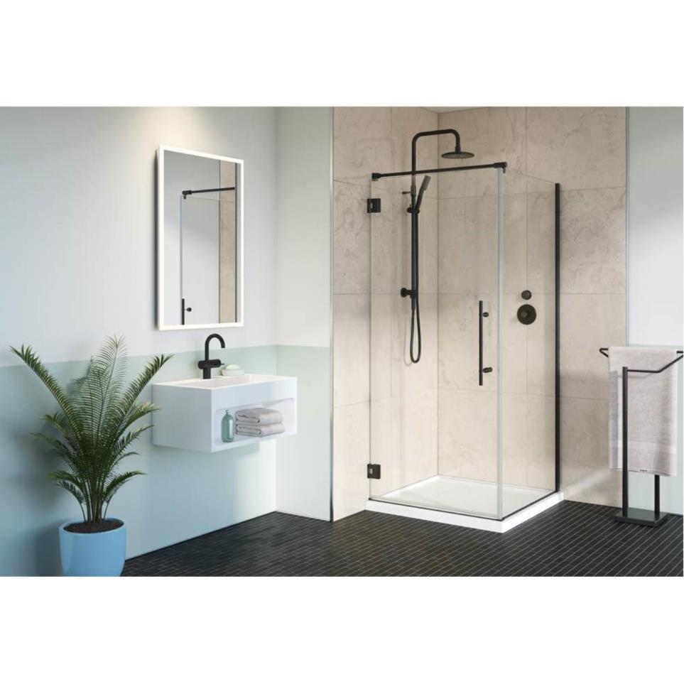 Door Matte Black Black Showers