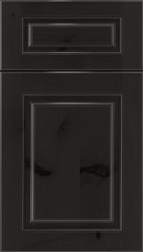 Square Charcoal Dark Finish Cabinets