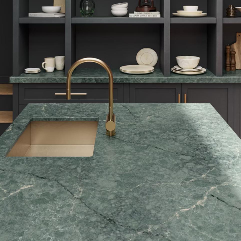 Slab Jardin Emerald Green Quartz Countertops