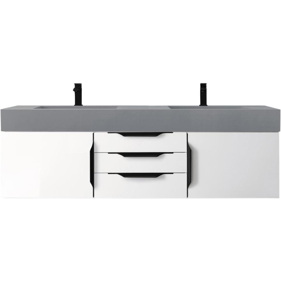 Base with Sink Top Glossy White White Vanities