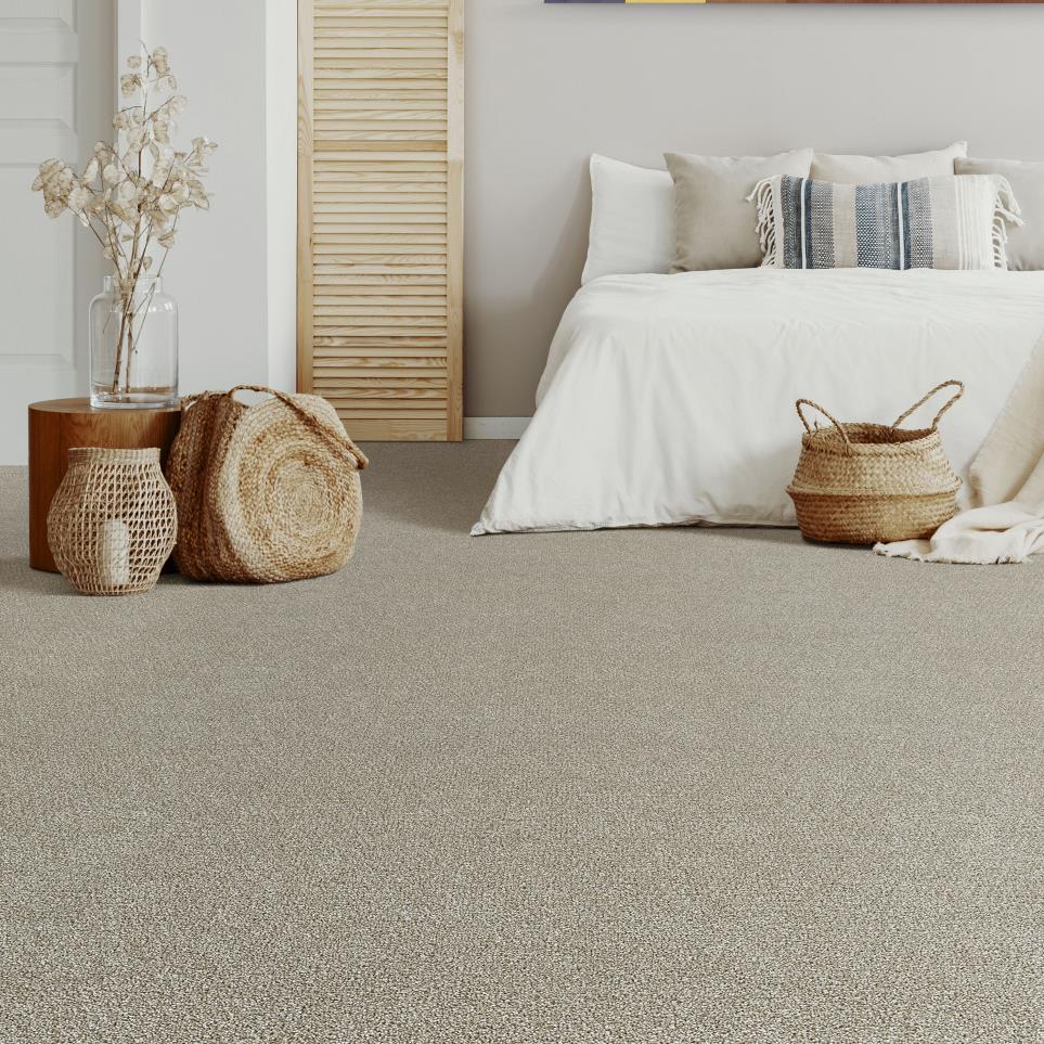 Textured Saxony Promised Perfection Beige/Tan Carpet