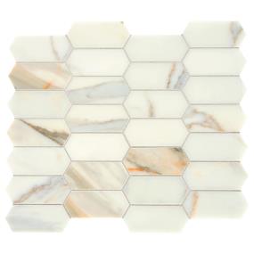 Mosaic Calacatta Gold Honed White Tile