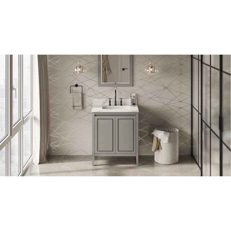 Base with Sink Top Grey Grey / Black Vanities