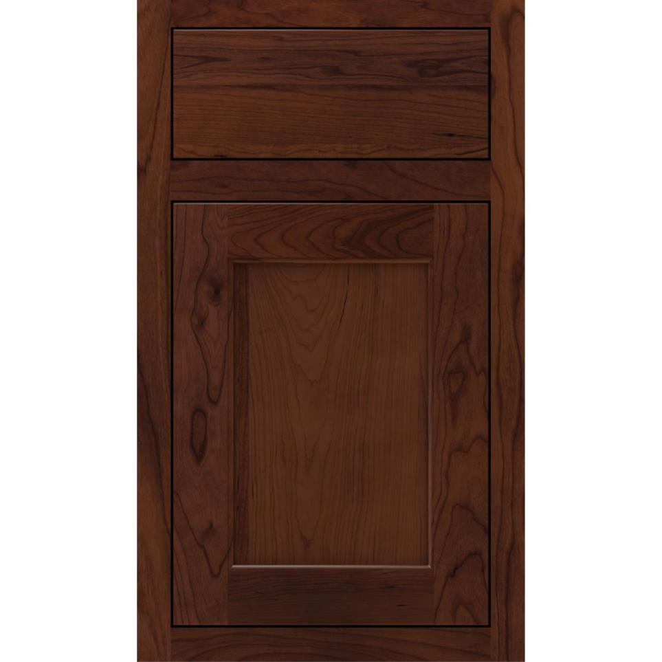 Square Sepia Dark Finish Square Cabinets