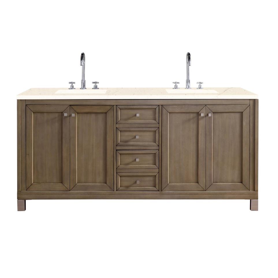 Base with Sink Top Whitewashed Walnut Light Finish Vanities