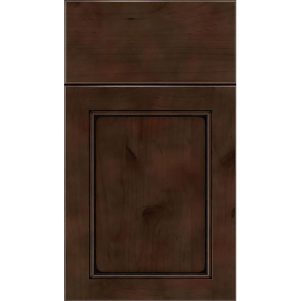 Square Cappuccino Black Glaze Glaze - Stain Square Cabinets
