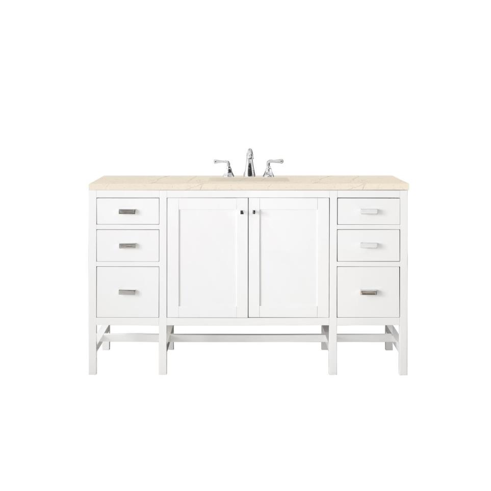 Base with Sink Top Glossy White White Vanities