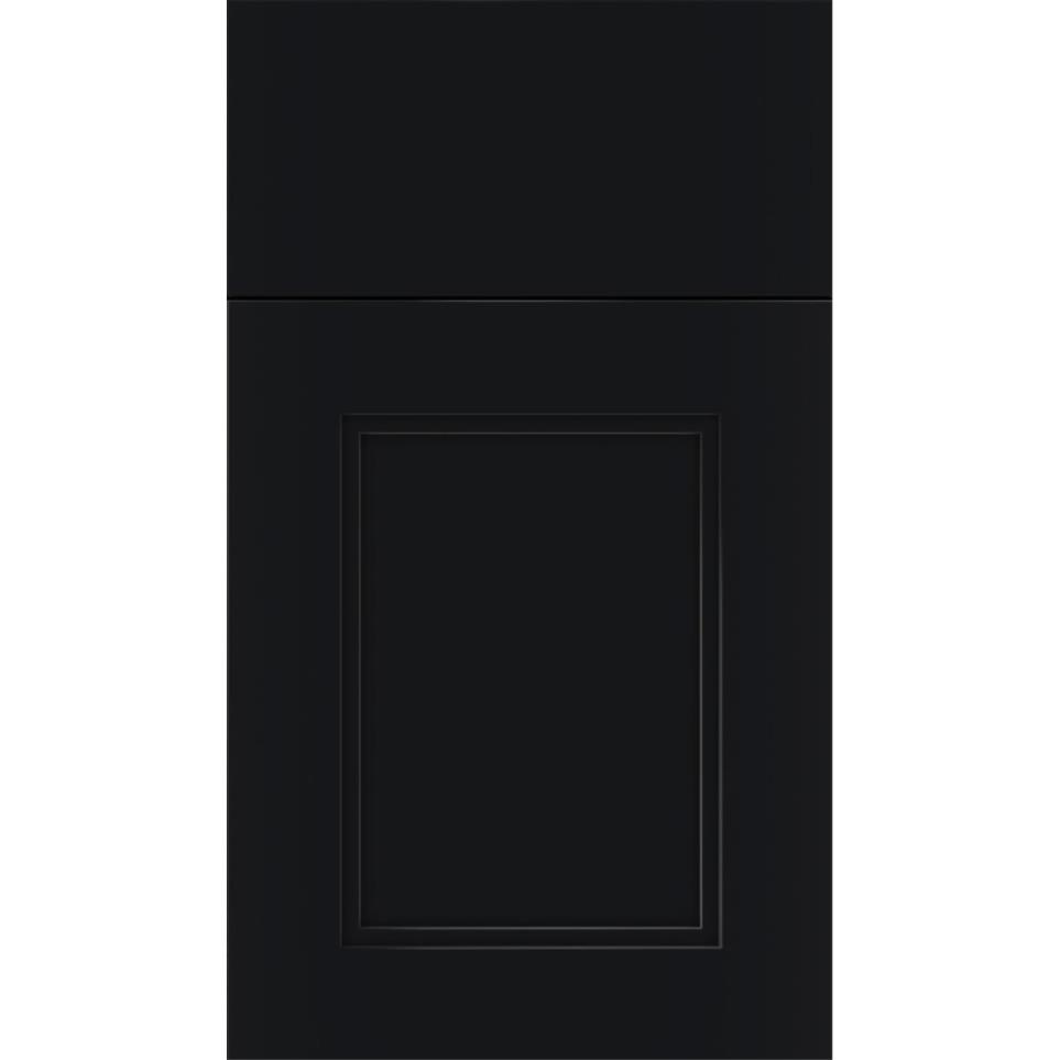 Square Gunmetal Blue Dark Finish Square Cabinets