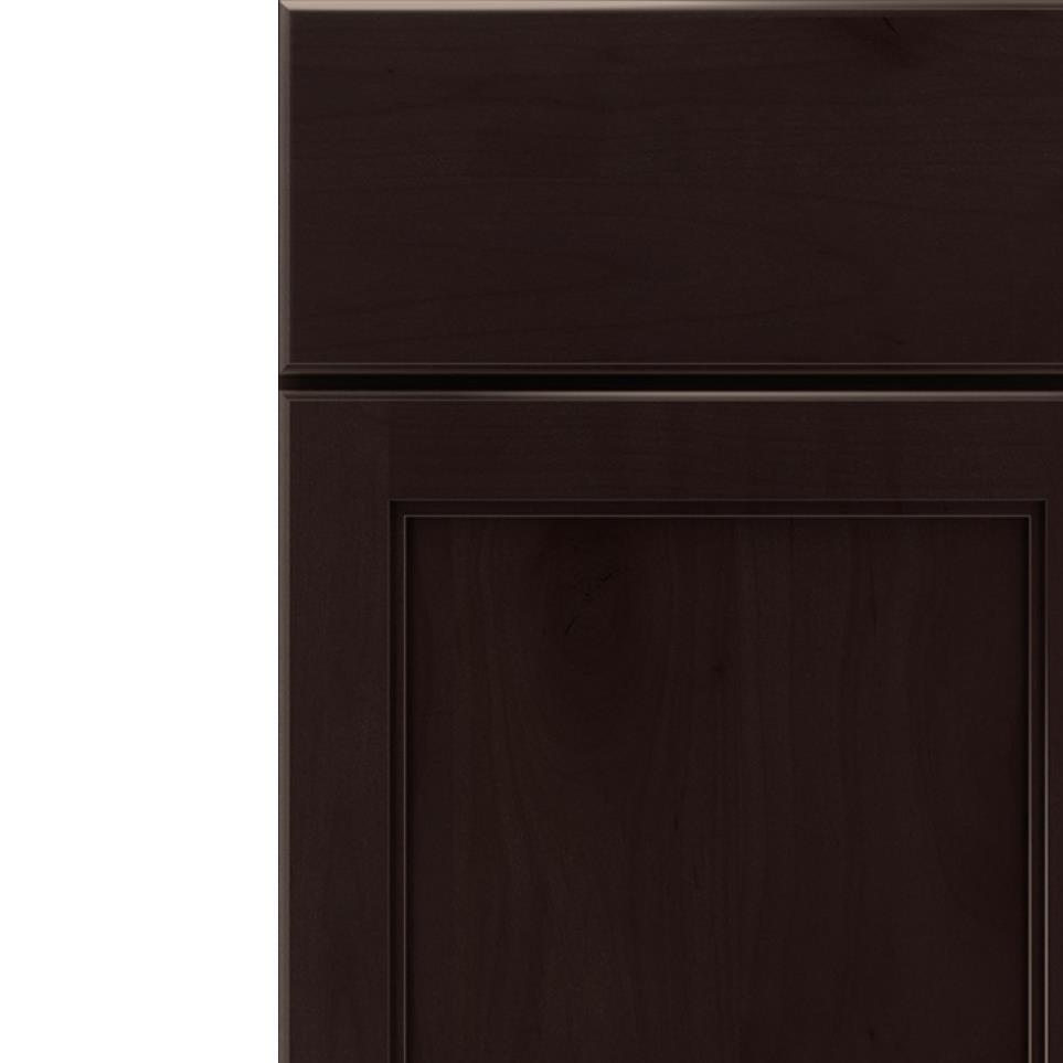 Square Thatch Dark Finish Square Cabinets