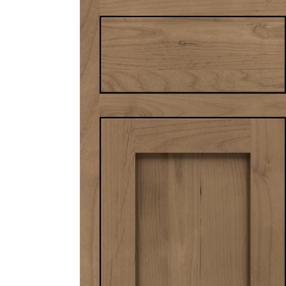 Square Gunny Medium Finish Square Cabinets