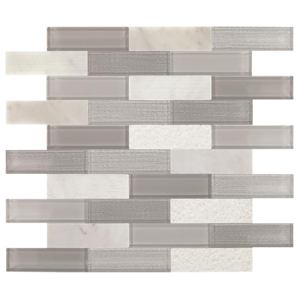 Mosaic Stormy Mist And Glass Blend Mix Beige/Tan Tile