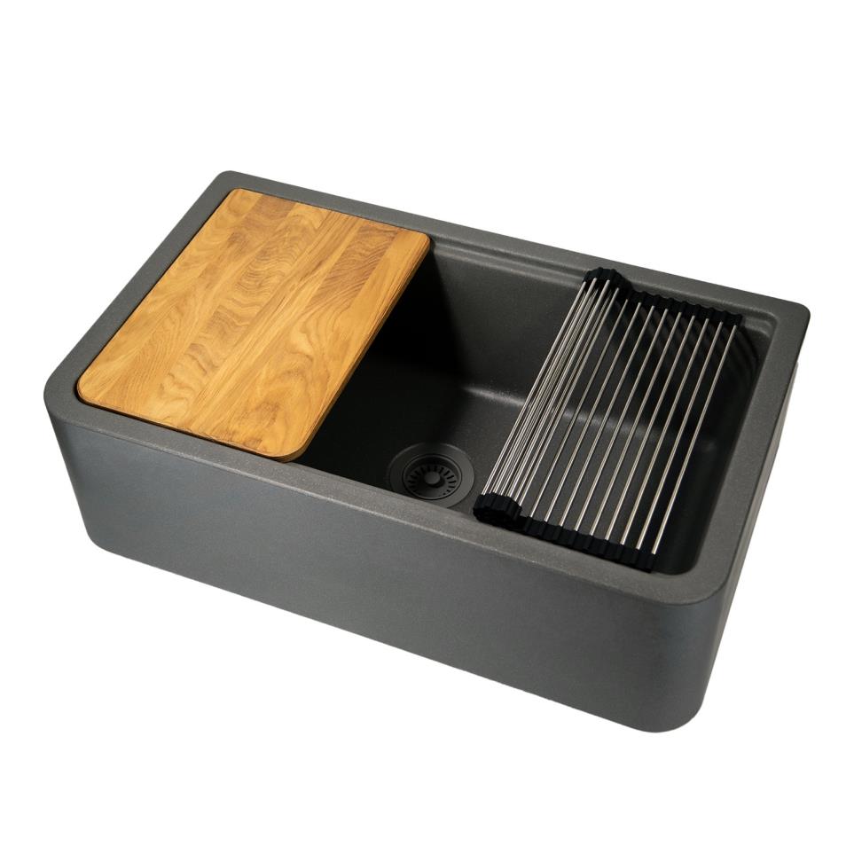 Matte Titanium Grey/Metallic Grey / Black Sinks