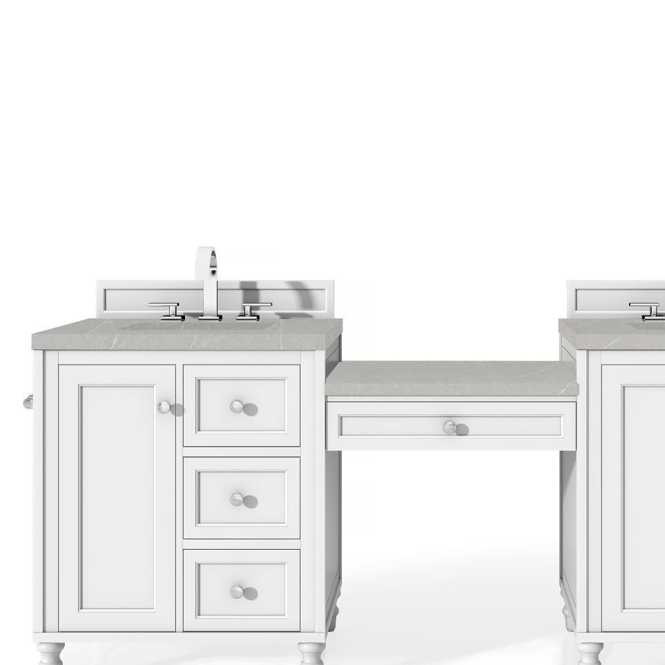 Base with Sink Top Bright White White Vanities