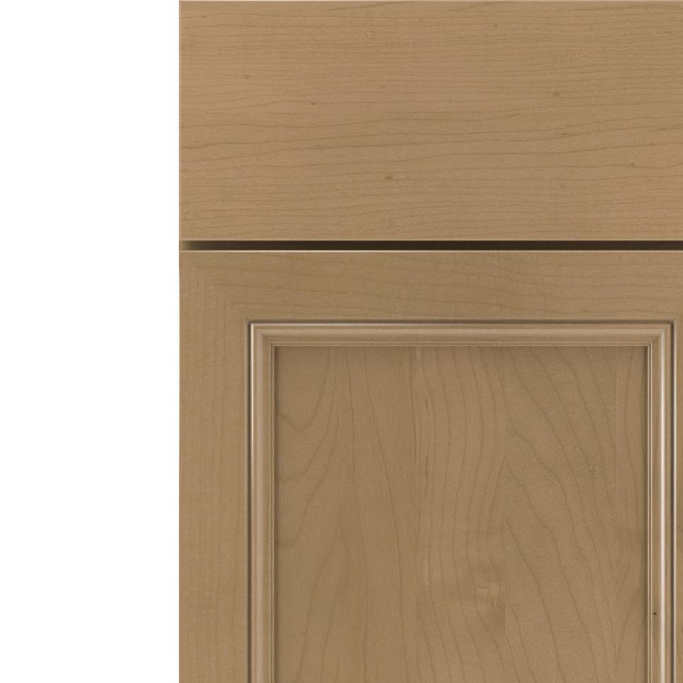 Square Buckskin Medium Finish Square Cabinets